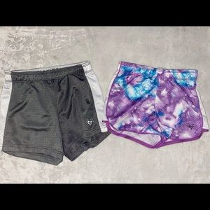 Size 7 Justice athletic shorts. 2 pairs.